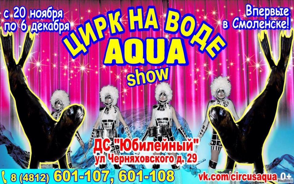 цирк на воде аква шоу смоленск юбилейный фок