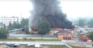 Крупный пожар в Десногорске