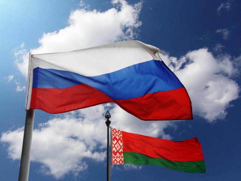 Флаги Россия и Белоруссия