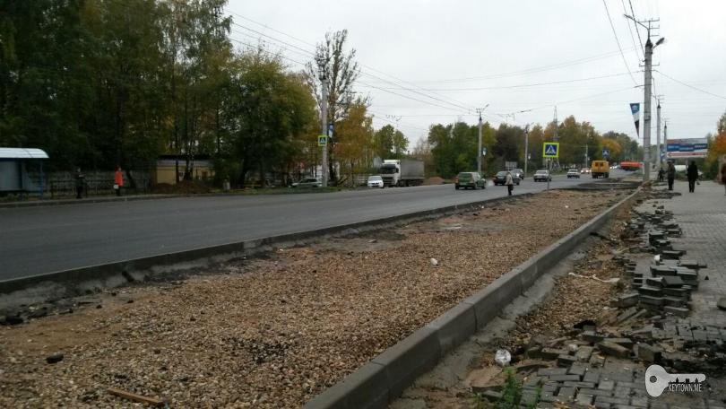 тротуар, Краснинское шоссе